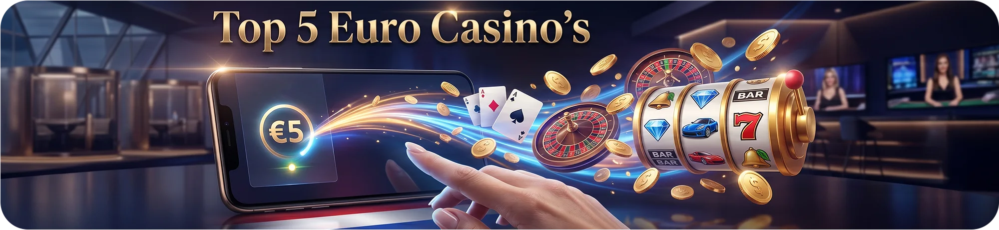 Overzicht van 5 euro casino’s zonder CRUKS in Nederland