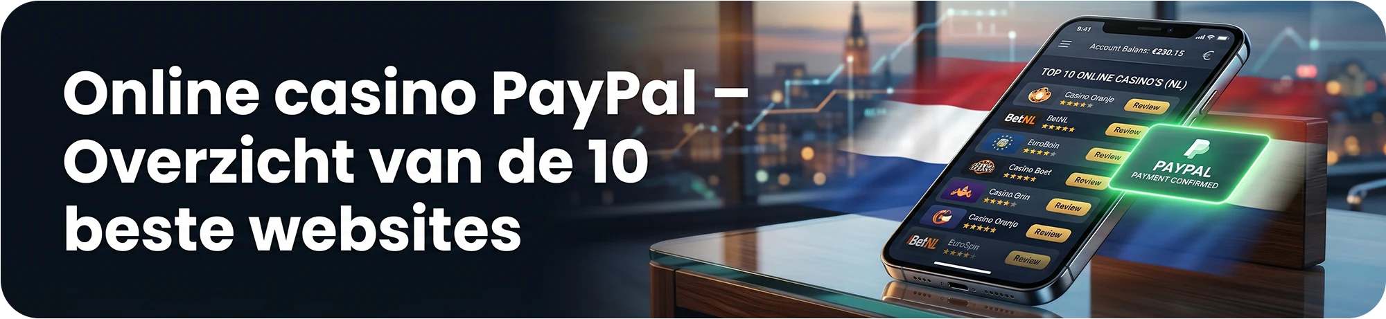 Beste online casino websites met PayPal betalingen