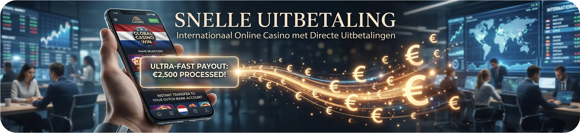 Snelle uitbetalingen bij buitenlandse online casino's