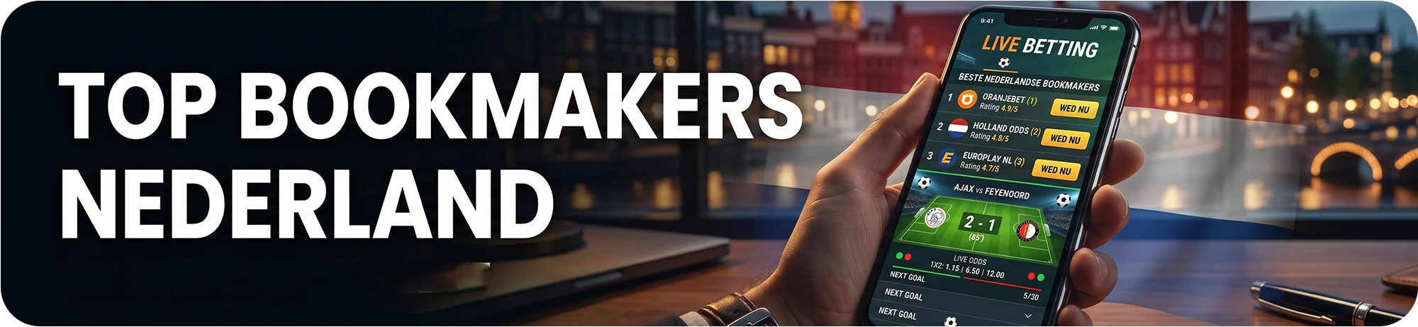 Beste Nederlandse bookmakers voor online sportweddenschappen