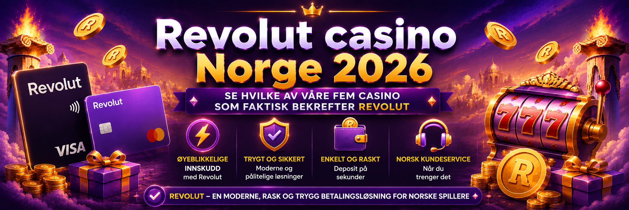 Kampanjekode for gratisspinn hos casino Revolut