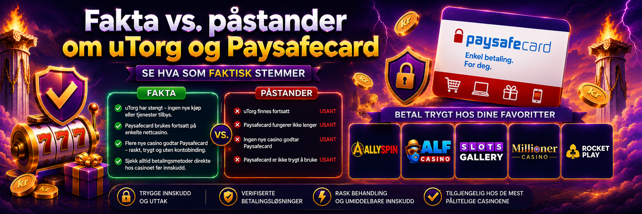 Paysafe casino – uTorg og tredjepartsleverandører
