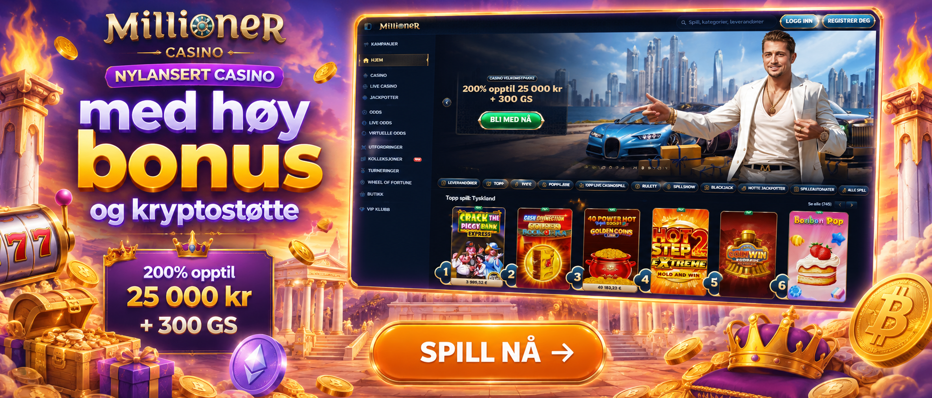 Millioner – helt nytt casino lansert i 2025