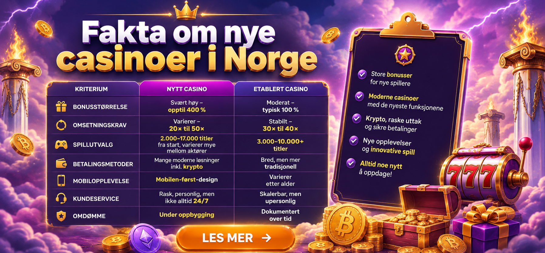 Fakta om nye casinoer i Norge – marked i vekst