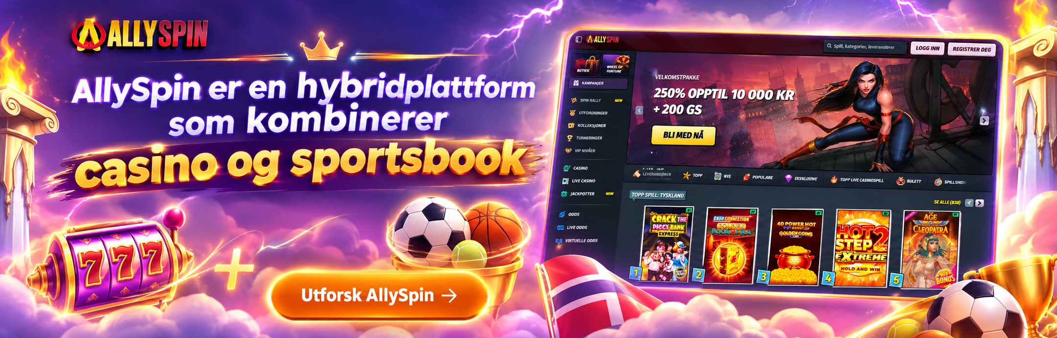 AllySpin – nytt nettcasino for norske spillere