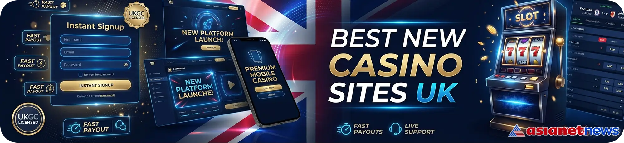 Top new casino brands in the UK with fast payouts and welcome bonus offers