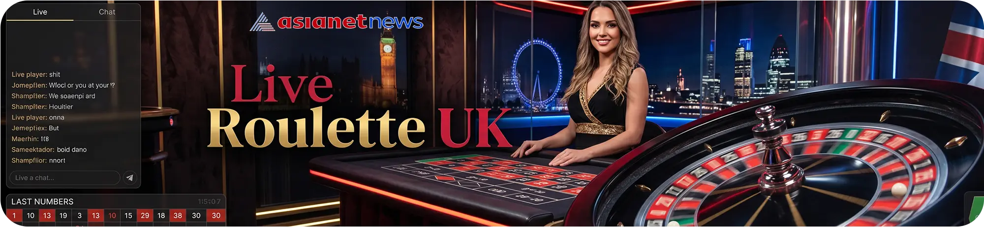 Live dealer roulette wheel spinning in studio