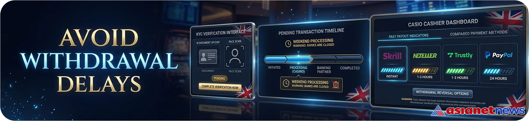 UK casino withdrawal delay prevention with KYC and payment verification tools