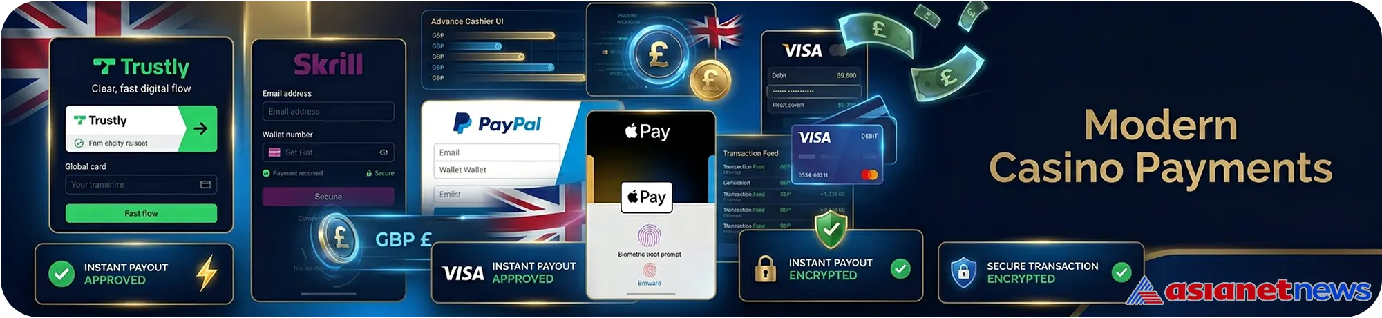 UK casino payment methods with PayPal, Trustly and open banking support