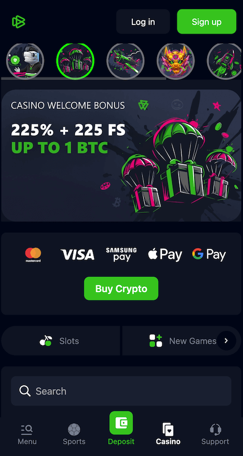 Bets.io webpage