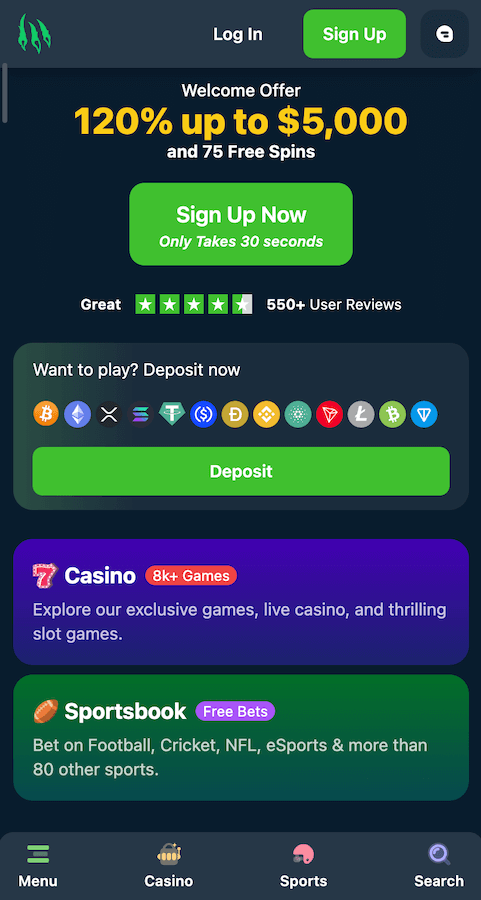 Wild.io webpage