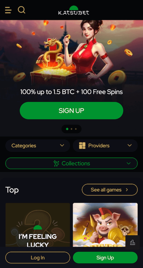 Katsubet webpage