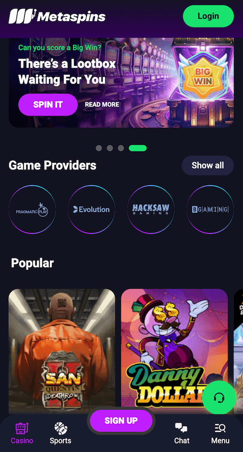 Metaspins webpage