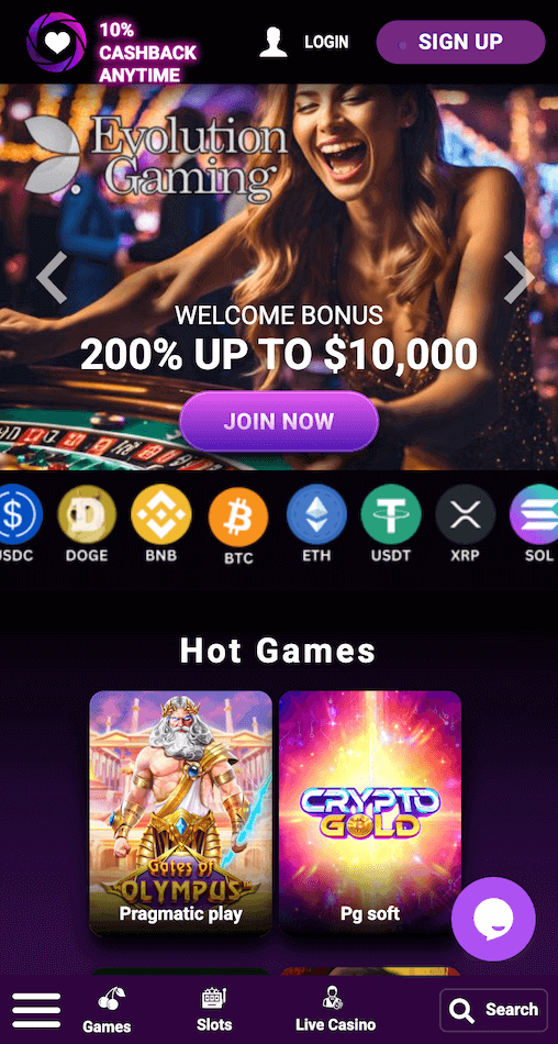 CasinoBit.io webpage