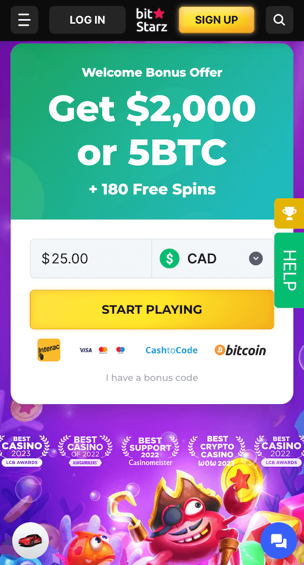 BitStarz webpage
