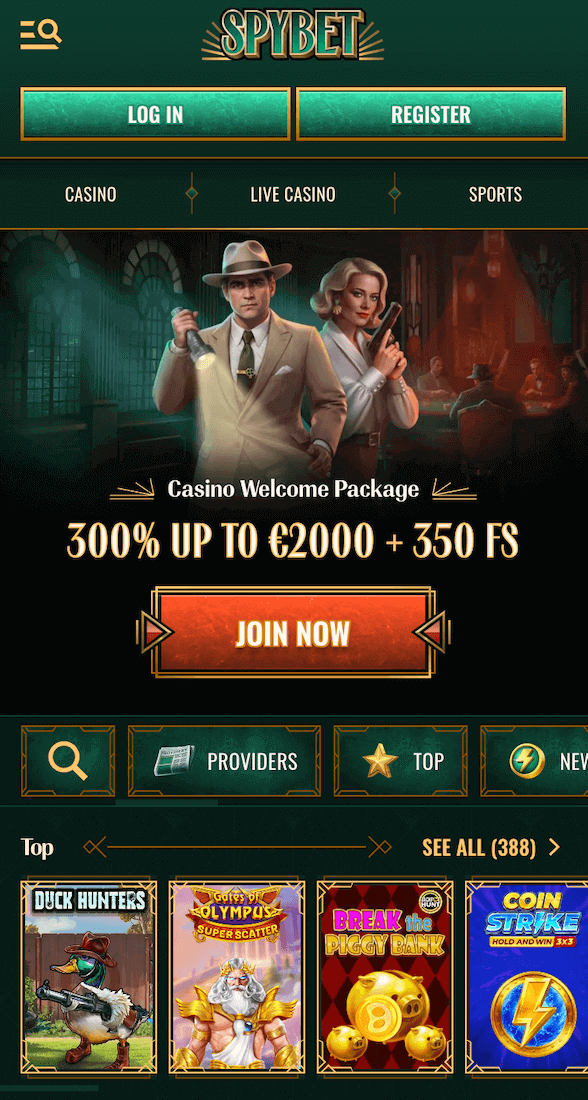Spybet webpage