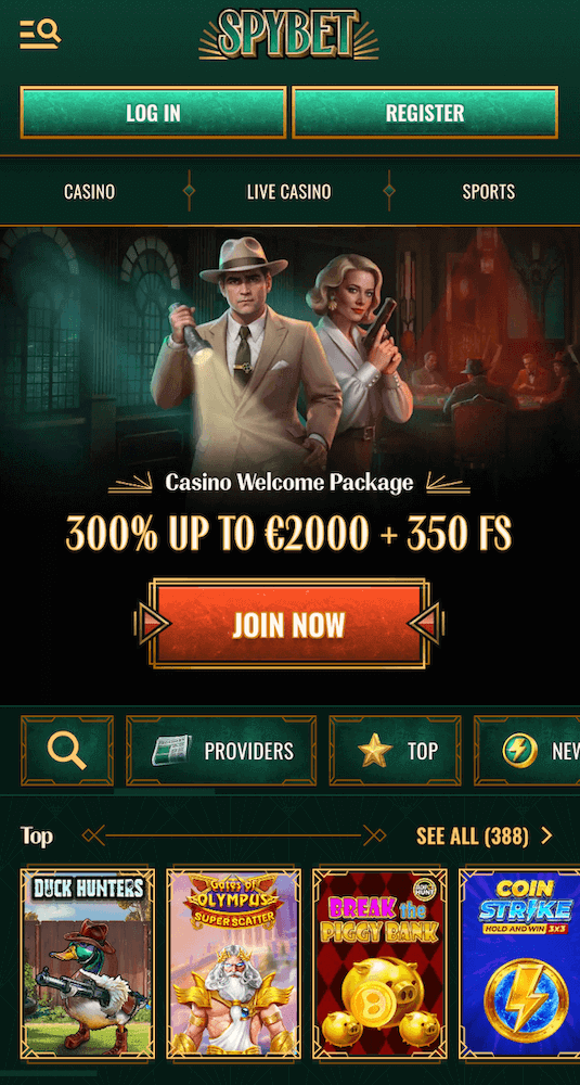 Spybet webpage
