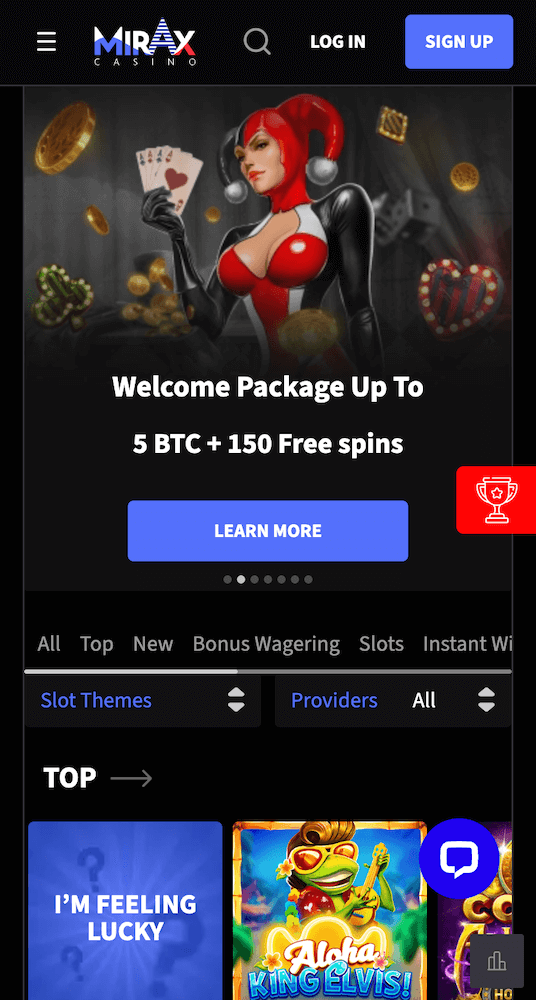 Mirax webpage