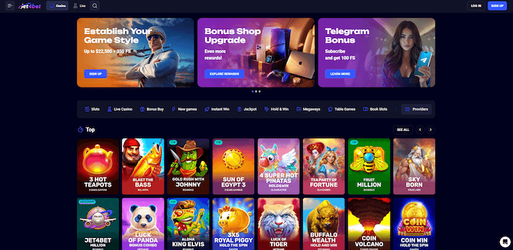 Jet4Bet webpage
