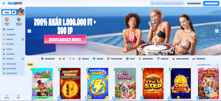OnlySpins weboldal