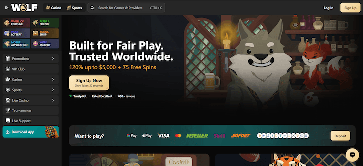 Wolf.io weboldal