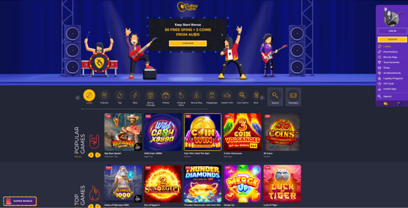 RollingSlots web page