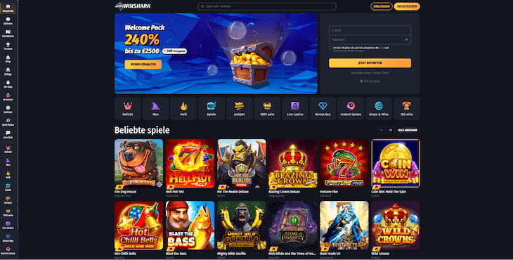 Winshark Webseite