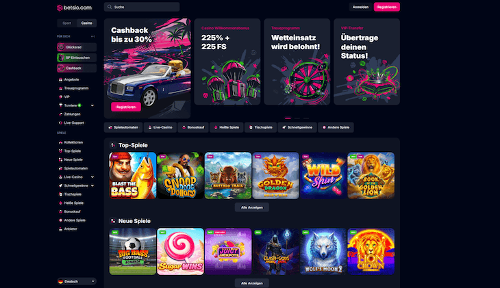 Bets.io Webseite