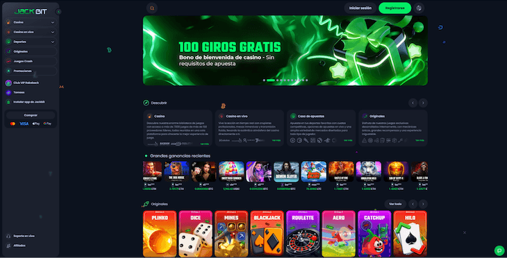 Página web de Jackbit