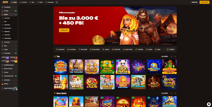SlotLair Webseite