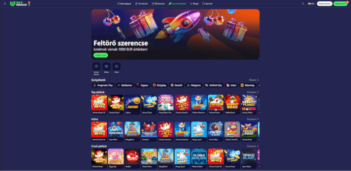 BetMatch weboldal