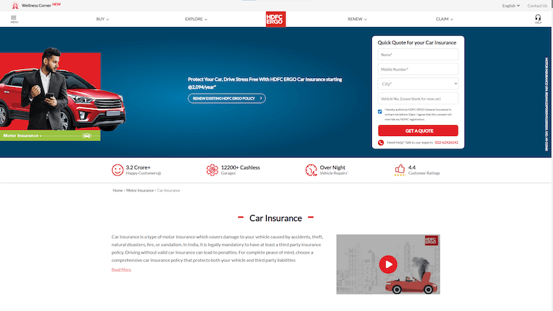 HDFC ERGO Car Insurance