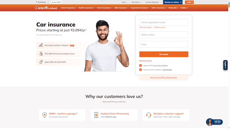ICICI Lombard Car Insurance