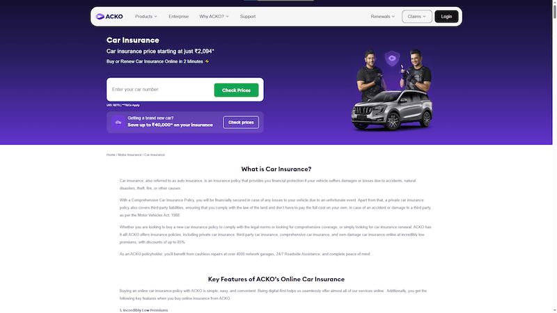 Acko Car Insurance