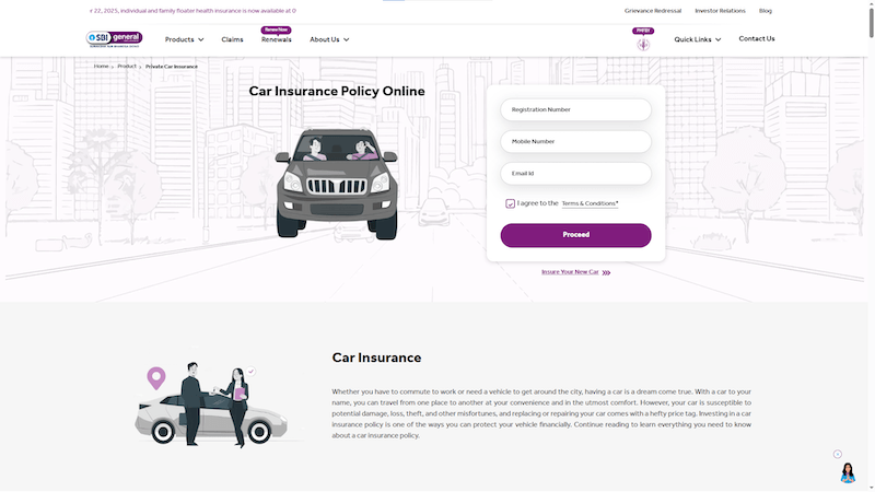 SBI General Car Insurance