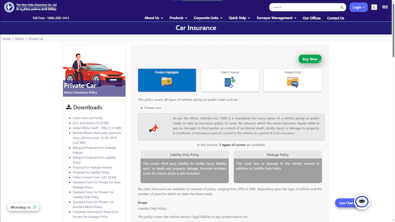 New India Assurance Car Insurance