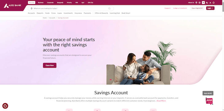 Axis Bank Savings Account