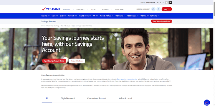 YES Bank Savings Account