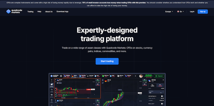 Quadcode Markets website