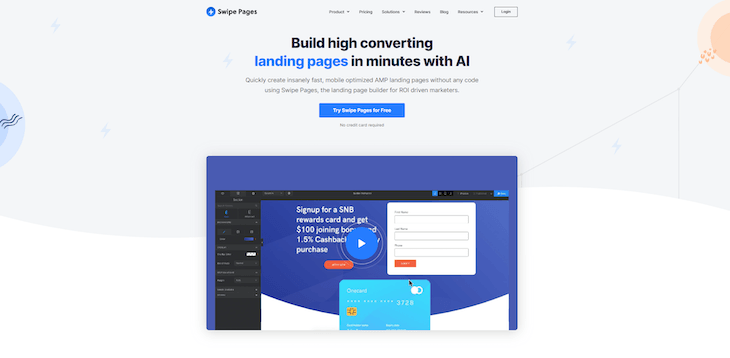 Swipe Pages main page