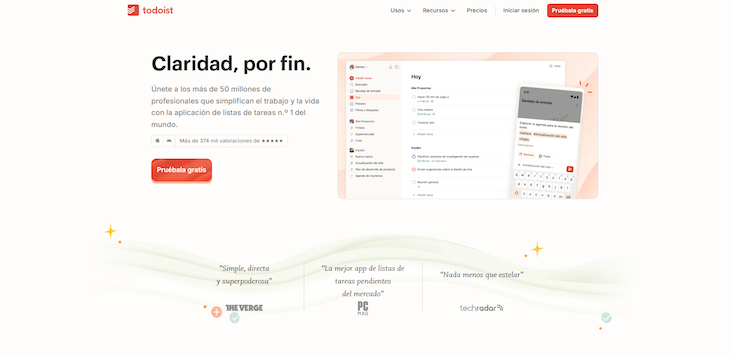 Todoist webpage