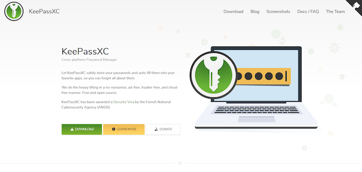 KeePassXC website