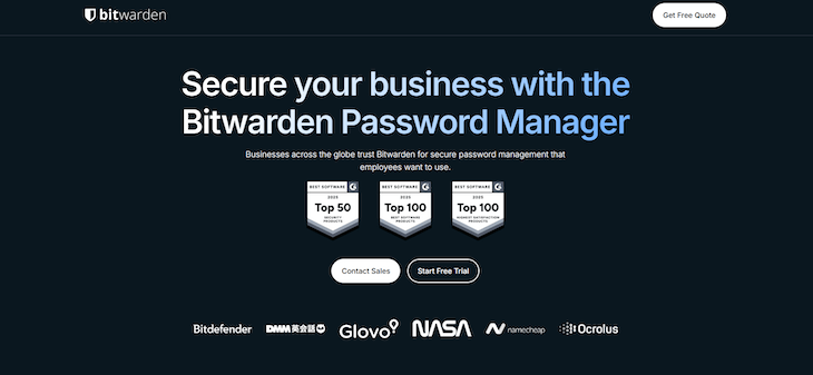Bitwarden website