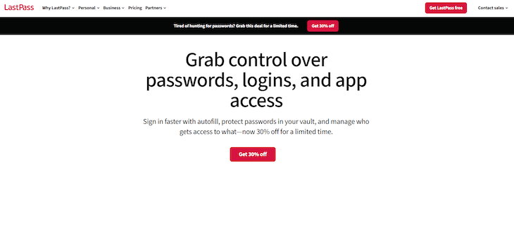 LastPass website